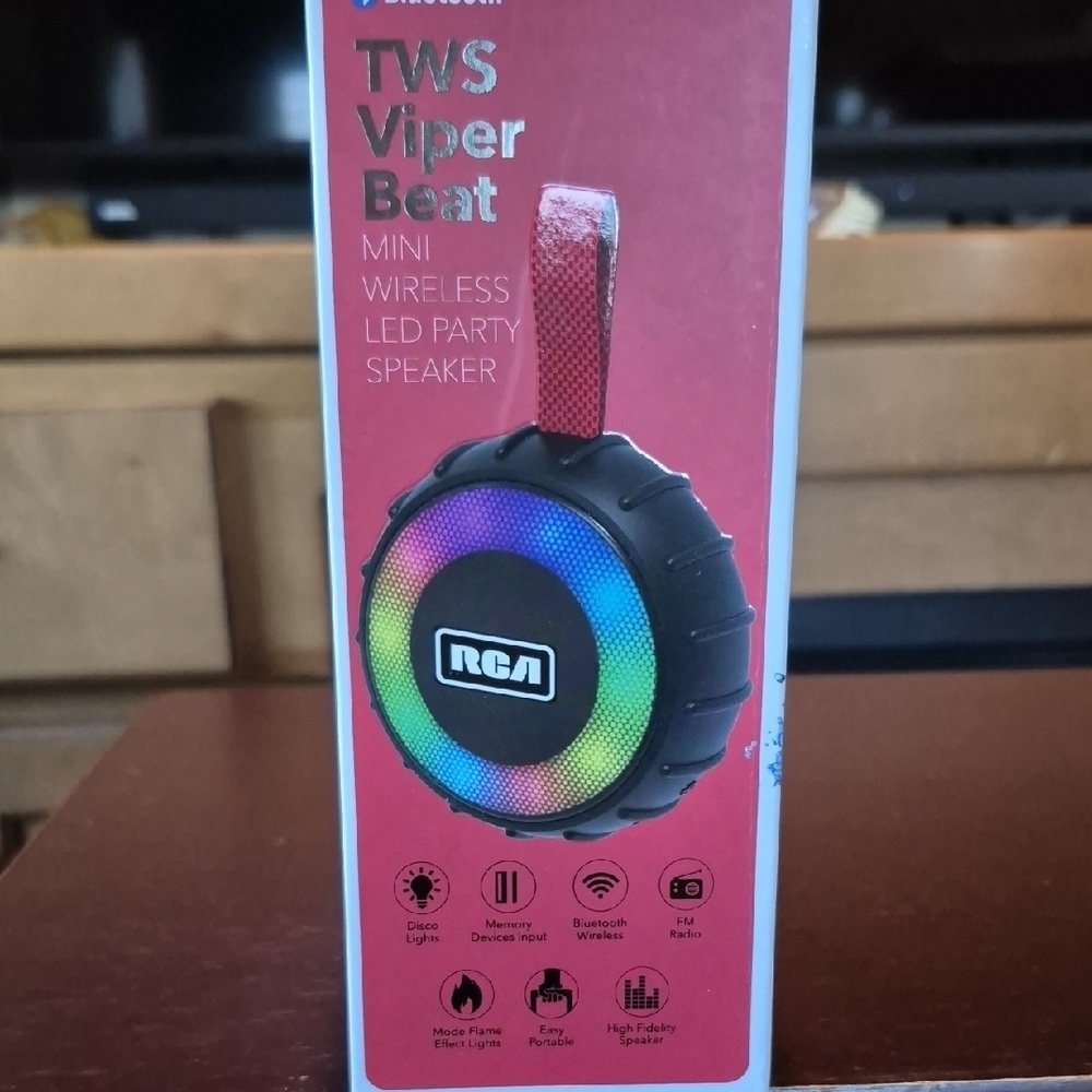 RCA TWS Viper Beat Mini Wireless LED Speaker - Black - Picture 3 of 4